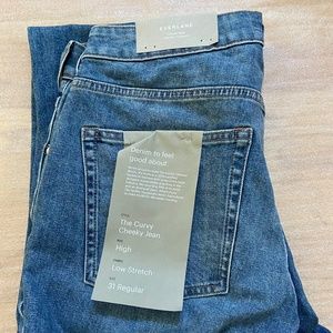 Everlane Curvy Cheeky Jean (Classic Blue) NWT